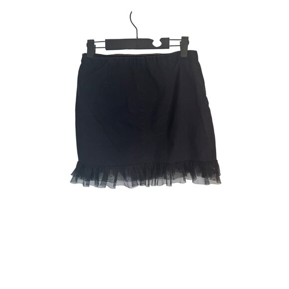 ZARA Size Medium Black Layered Ruffled Dainty Mini Skirt Trafaluc Collection - Picture 9 of 14